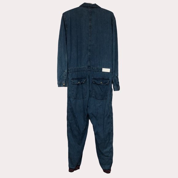 NEON Blonde Cotton Utility Boiler Denim Jumpsuit Size Medium - Picture 6 of 16